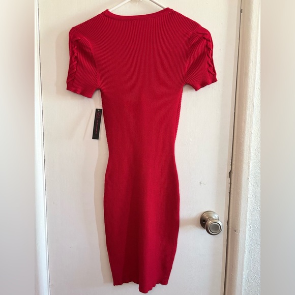 No Boundaries Red Knotted Mini Dress - Picture 5 of 5